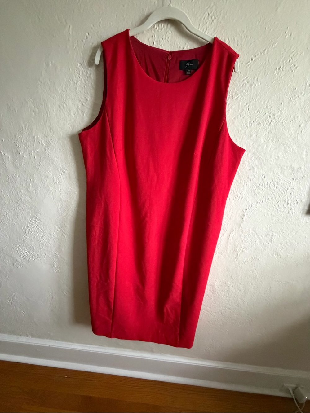 J. Crew Sleeveless Red Sheath Dress